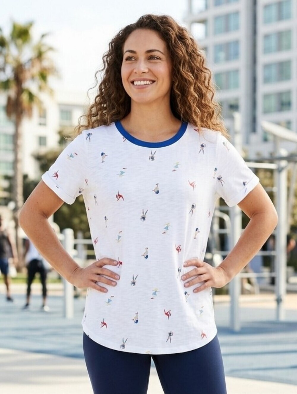 OLD NAVY Everywear Whimsical Workout Print T-shirt, Size XXL